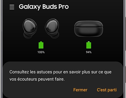 Une fois la connexion établie, vous accèderez à l’écran d’accueil de l’application Galaxy Wearable.