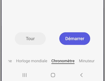 Touchez Chronomètre (au bas de l’écran).