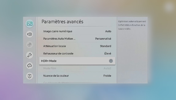 Activer le Mode HDR+.
