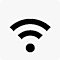 Icône Wi-Fi avec deux barres de signal, indiquant une bonne connexion.