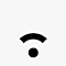 Icône Wi-Fi avec une seule barre de signal, indiquant une connexion faible.