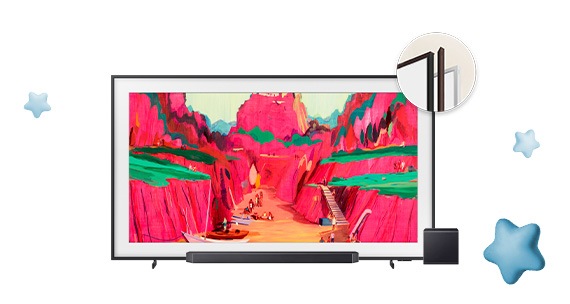 Cadre personnalisable pour le téléviseur The Frame Pro de Samsung.