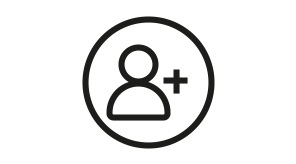 icon with human vector and a plus sign