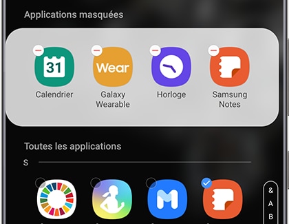 Masquer une application 6