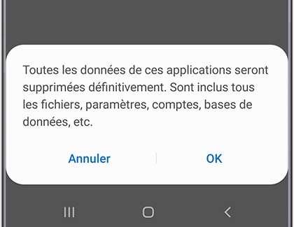 Effacer les données d'une application 5