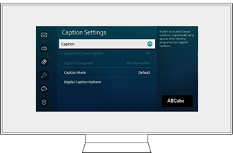 Unterschriftseinstellungen mit Menü Zugänglichkeitfunktion auswählen
