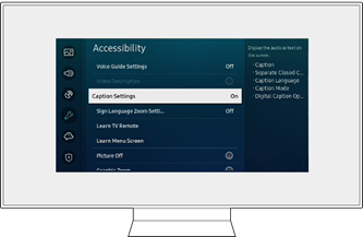 Unterschriftseinstellungen mit Menü Zugänglichkeitfunktion auswählen
