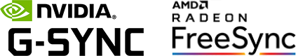 Logos von Nvidia G-Sync und AMD Radeon FreeSync