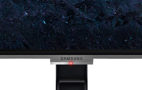 Die Standby-LED eines Samsung Fernsehers wird angezeigt.