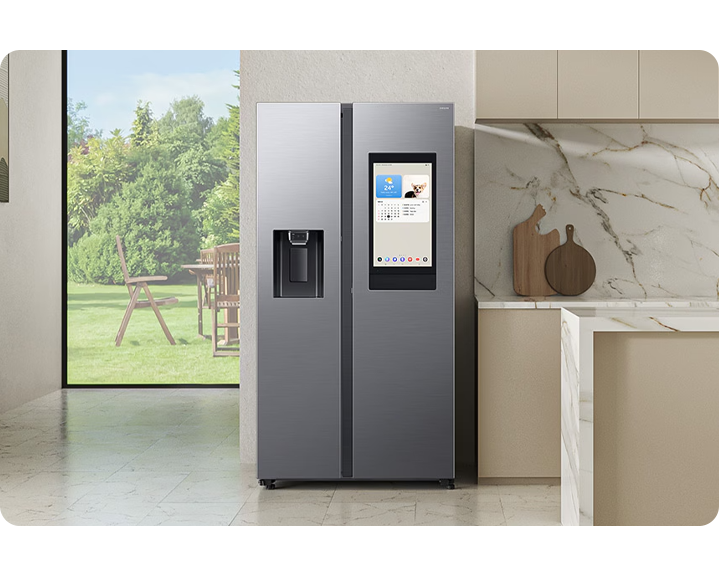 Ein Bespoke AI Kühlschrank in einer Küche