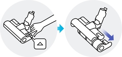 Das Symbol «Rotierende Bürste ist blockiert» leuchtet rot auf