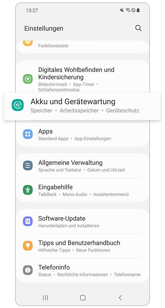 Akku- und Gerätewartung