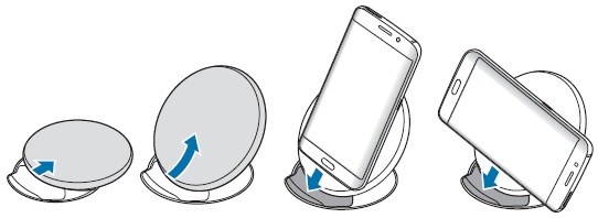Induktive Ladestation mit Telefonstütze