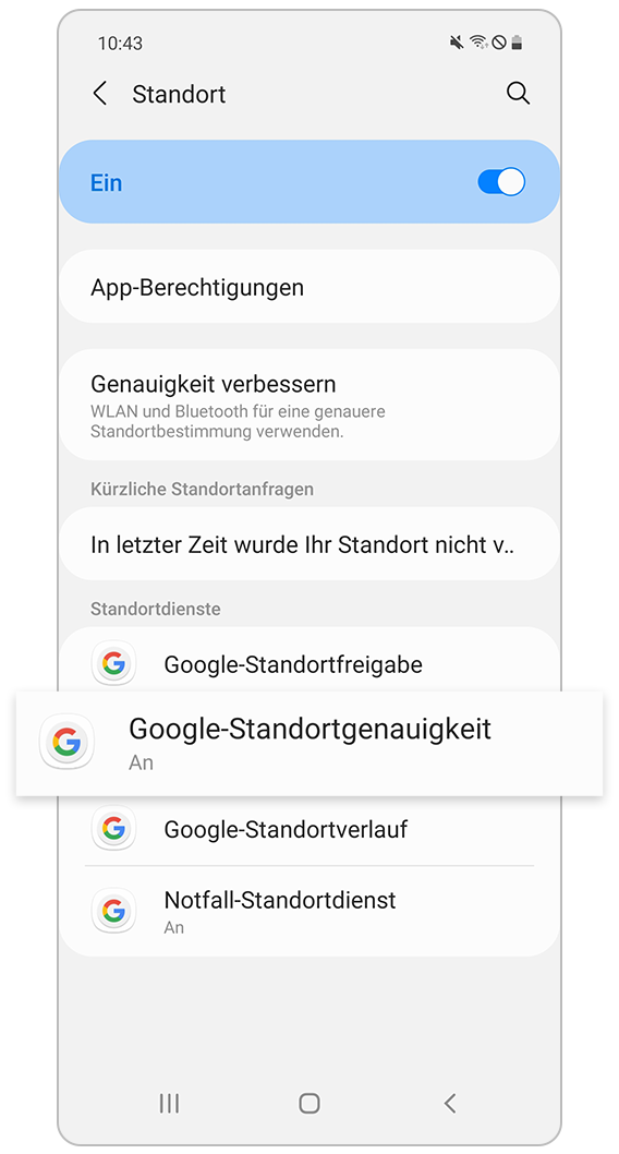 Google-Standortgenauigkeit