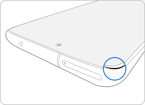 Display-Spalt bei Galaxy Geräten