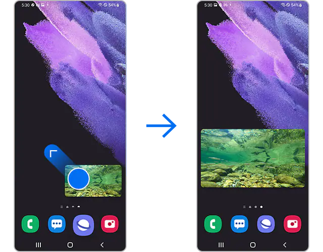 Grösse und Position von Videos mit erweitertem PIP ändern