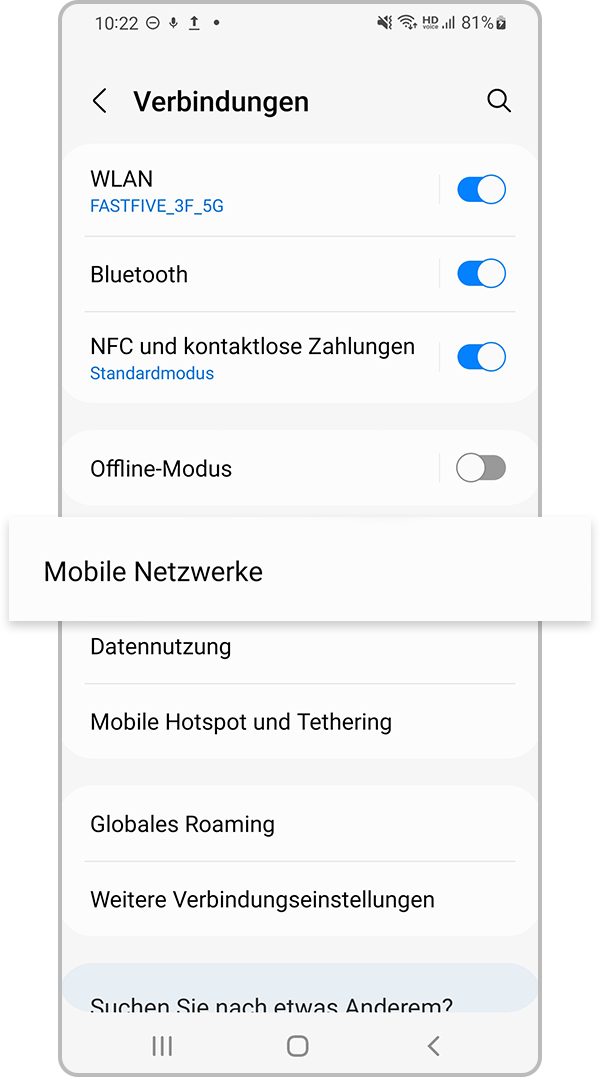 Zurücksetzen von Netzwerksteinstellungen, Schritt 2