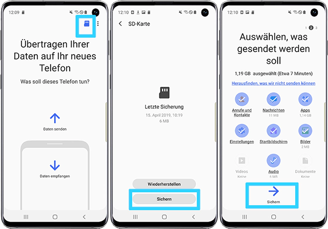 Daten sichern und übertragen mit Smart Switch | Samsung Schweiz (10) Daten sichern und übertragen mit Smart Switch | Samsung Schweiz (10)