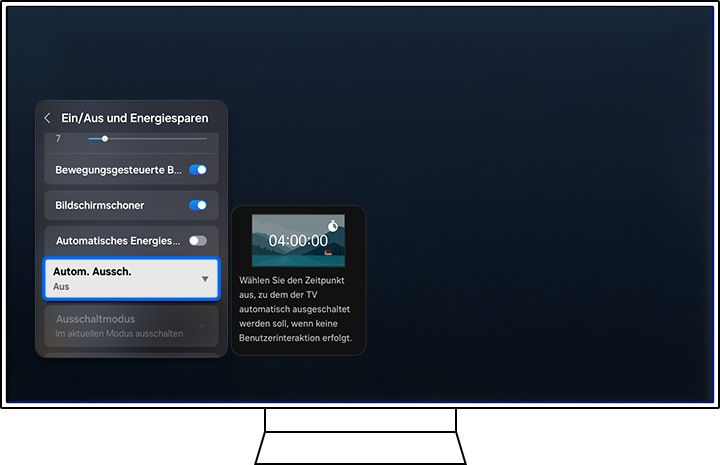 Ein/Aus und Energiesparen