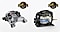 À gauche de l'image se trouve un moteur Digital Inverter, surmonté d'un badge indiquant « 20 ans de garantie sur le moteur Digital Inverter ». À côté se trouve un compresseur Digital Inverter surmonté, à sa droite, d'un badge indiquant « 20 ans de garantie sur le compresseur Digital Inverter ».