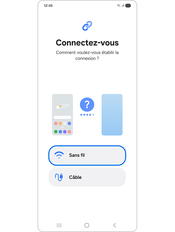 Sélectionner la connexion Sans fil