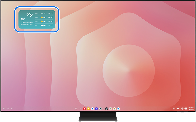 Ajout du widget Météo sur l'écran d'accueil Samsung DeX