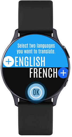 Image décrivant comment ajouter la langue dans laquelle traduire sur Watch Translator
