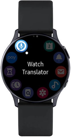 Image décrivant comment accéder à l’application Watch Translator sur votre Galaxy Watch Active2
