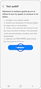 Démarrage du test auditif d'Adapt Sound sur un smartphone Samsung
