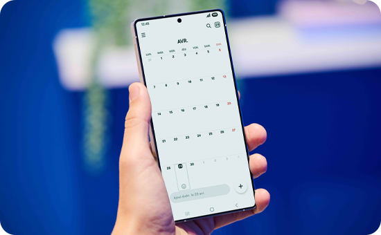 Image de l’application Calendrier d’un smartphone Samsung Galaxy