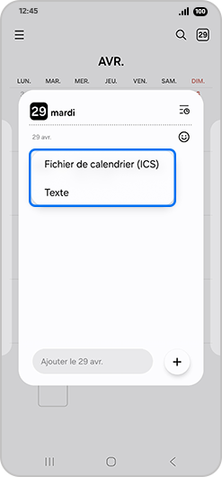 Deux options de partage sont possibles