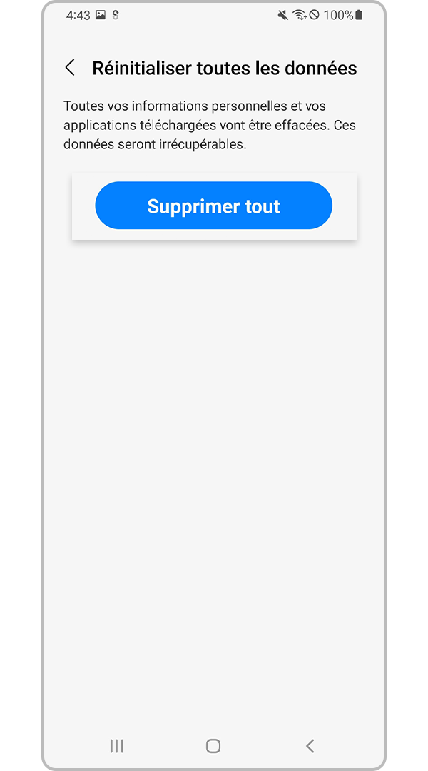 Suppression des données