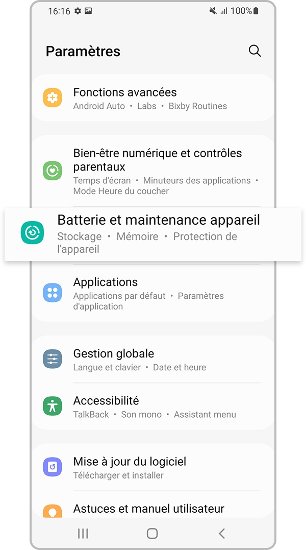Batterie et maintenance de l’appareil
