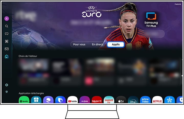 Sélectionner Apps sur un téléviseur Samsung