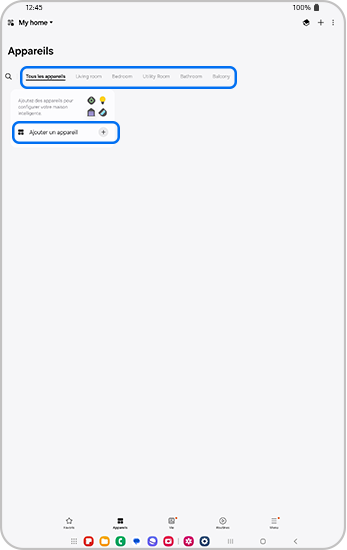 Sélectionne une pièce pour ajouter un appareil
