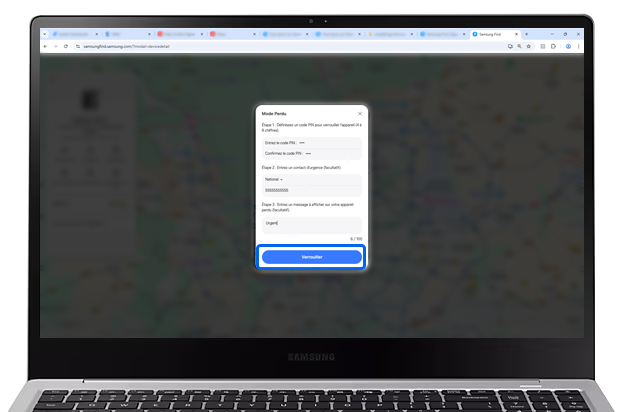 Déifinir un code PIN et cliquer sur Verrouiller