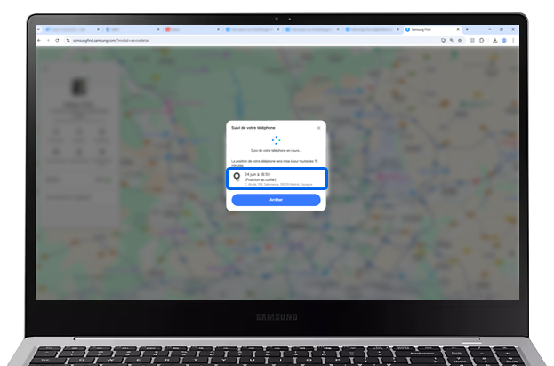 Le pop-up te donneras toutes les informations sur ton appareil et son emplacement