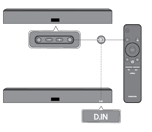 D In sur la barre de son