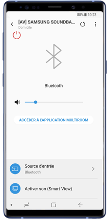 Source d'entrée barre de son