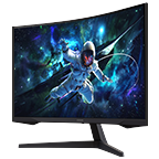 Un moniteur étroit et incurvé avec un écran de jeu