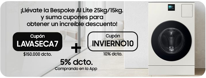 25Kg/15Kg Bespoke AI Lavadora Secadora Lite AI Wash & Dry