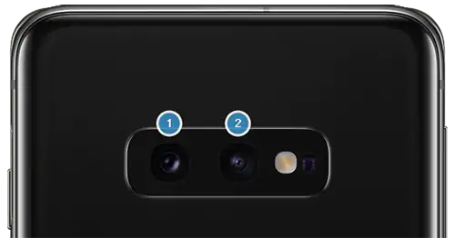 Doble cámara trasera del Galaxy S10e