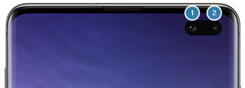 Doble cámara frontal del Galaxy S10+