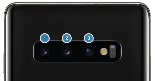 Triple cámara trasera del Galaxy S10+