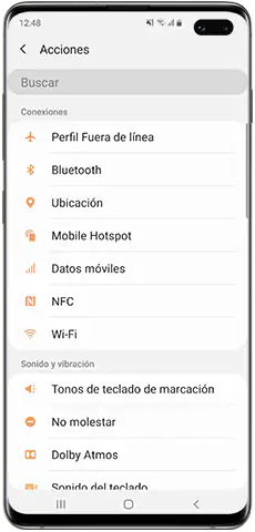 Rutinas de Bixby, elija las acciones “Entonces”