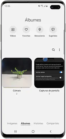 Android 9.0, Nuevos álbumes en la Galería