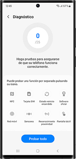 Comprueba el mensaje relacionado con el uso de la batería desde la aplicación
