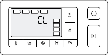 código cl en la pantalla