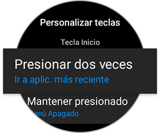 doble pulsación en reloj