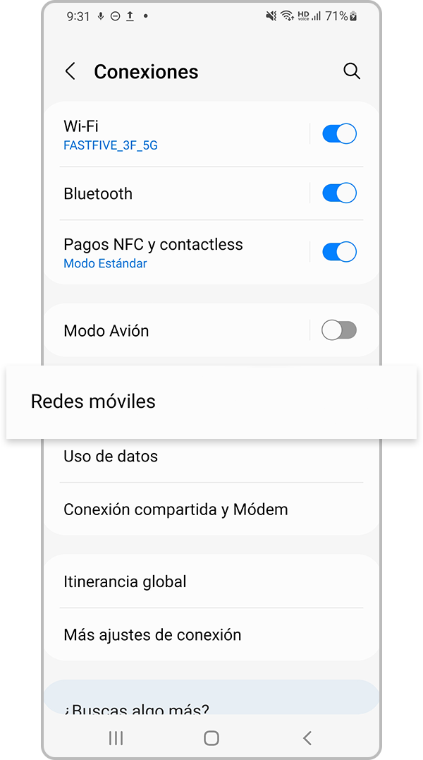restablecer la configuración de red paso 2